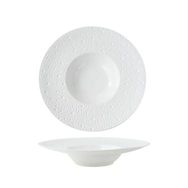 Imagem de Nordic Wind Household requintado simples cerâmica cor sólida chapéu criativo prato fundo - 11,75'' massa