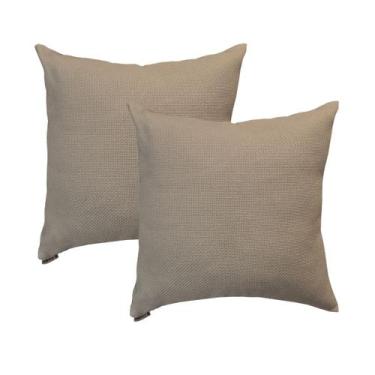 Imagem de 2 Capas de Almofada 50x50cm Suede Luxo Premium Ziper Invisivel Resiste