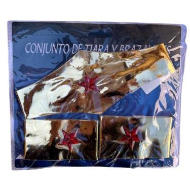 Imagem de Mulher Maravilha Bracelete Tiara Fantasia Carnaval/Halloween - Sm deco