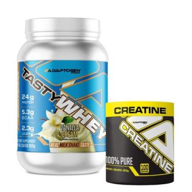 Imagem de Kit Tasty Whey 3w Adaptogen 900g com Creatina Adaptogen 300g - Adaptog