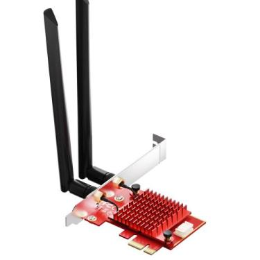 Imagem de Placa PCIe WiFi 6E BZIZU Intel AX210 5400 Mbps Bluetooth 5.3