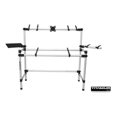 Imagem de Rack Studio Rs130 Titanium P/ DJ, Estudio, Radio, Produção Musical (Acomoda Mesa de Som, Teclado, Interface de Audio,,,