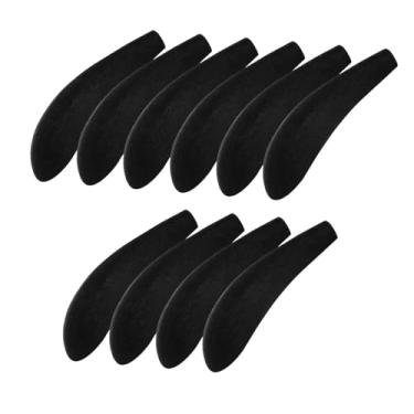 Imagem de KiBcsLic 10x sobre ombreiras de cabide, ombreiras pretas antiderrapantes, protetores leves e flocados para vestidos de noiva