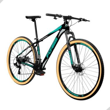 Imagem de Bicicleta Forss Aro 29 5.0 21 Marchas (Preto fosco-Turquesa, 17)