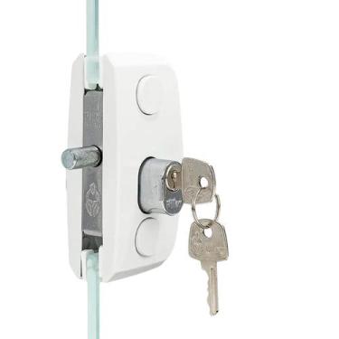 Imagem de Fechadura 1520 Porta De Abrir Vidro Temperado Blindex Branco - AL