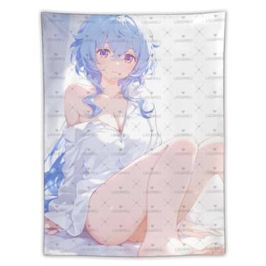 Imagem de LIEGBMEU Tapeçaria Pinup Girl Sexy Hot Anime Girl 152.4 cm x 203.2 cm Wall Quilt Art Whimsical Tapestry DecorationAa039