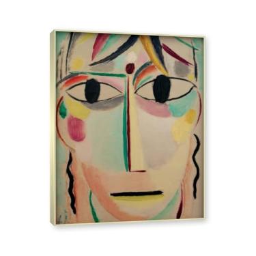 Imagem de NHLDZYH Moldura champanhe. Alexej von Jawlensky, impressão clássica, (Expectativa), decoração de parede para cozinha, quarto. 60x80cm