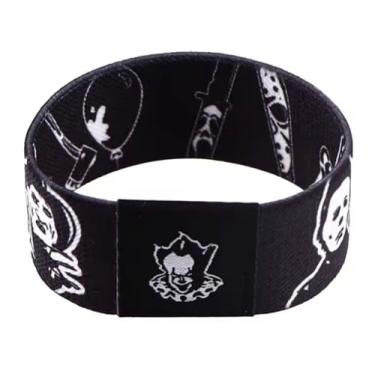 Imagem de Freddy Nightmare Elm Street Jason Friday 13th Chucky Halloween Michael Myers It Pennywise Friends filme de terror 18 cm pulseira elástica reversível pulseira elástica