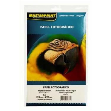 Imagem de Papel Fotográfico Foto 180g Masterprint A4 Glossy 50 Folhas