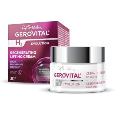 Imagem de Gerovital Creme hidratante regenerador EVOLUTION para cuidados noturnos com superóxido dismutase SOD (superenzima antienvelhecimento), ácido hialurônico ultrafiller com efeito de preenchimento de