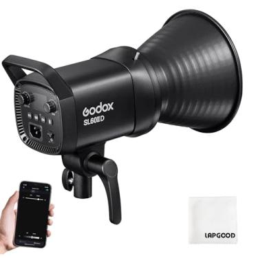 Imagem de Godox SL60IID Luz de vídeo LED 70W com controle de 2,4G e aplicativo, COB 5600K 18600Lux a 1m/CRI96+/TLCI/97+/8 cenas/iluminação de saída contínua Bowens Mount para fotografia de estúdio/gravação de