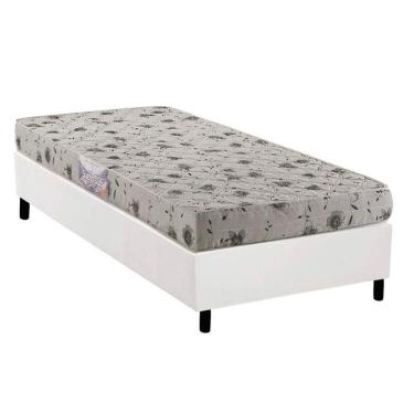 Imagem de Conjunto Box Solteiro: Colchão Espuma Herval D26 Sueño Liso + Base CRC Corano White (88x188)