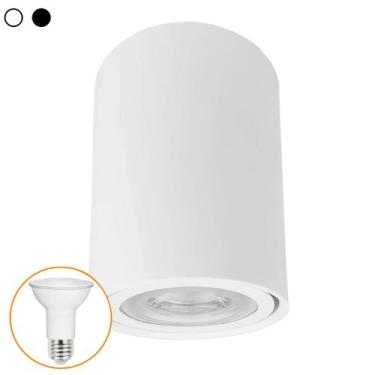 Imagem de Kit Spot Sobrepor Redondo Direcionável + Lâmpada Led Par20 - Megalux ,