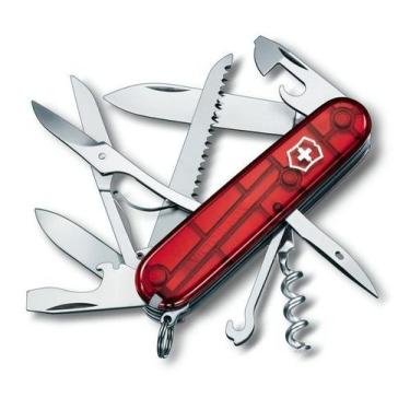 Imagem de Canivete Suíço Huntsman Victorinox Vermelho Translúcido 15 funções Ori