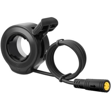 Imagem de Zeekpowa Acelerador de polegar para acelerador de velocidade de 3 pinos Bafang para BBS01B BBS02B BBSHD Kits de conversão de eBike de motor de acionamento médio com cabo de 45 cm