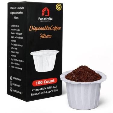 Imagem de Filtros de café Fanativita 100 unidades descartáveis para Keurig