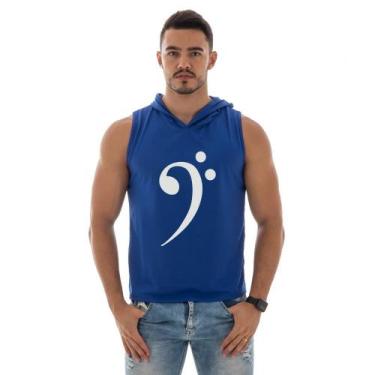 Imagem de Camiseta Regata Com Capuz Esportiva Treino Liso Estampa Personalizada 