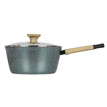 Imagem de Conjunto de panelas antiaderentes Art of Cooking 3 Quart Granite (compatível com indução), Forest Green