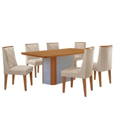 Imagem de Conjunto Mesa De Jantar Isadora Tampo Mdf 6 Cadeiras Isadora Moderna V