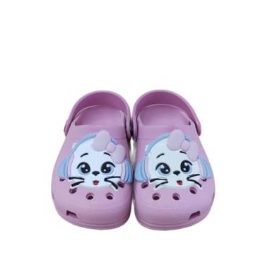 Imagem de Babuche Infantil Menina Sandália Gatinha Leve e Antiderrapante Dulupé (BR, Bebê, Faixa Numérico, 19, 20)