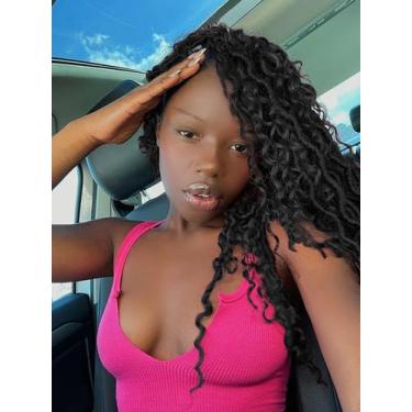 Imagem de Extensões de cabelo YESEGO Goddess Locs Crochet 30 cm, 6 pacotes