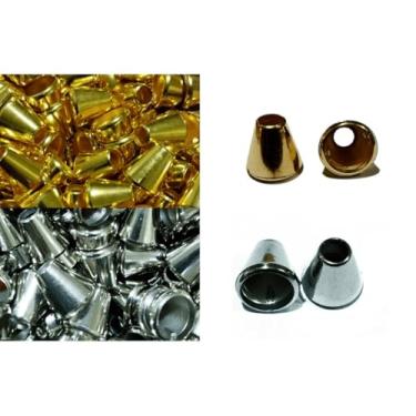 Imagem de Ponteira Sininho Decorativa para Biquíni, 1000 Unidades, Prata e Dourado (Kit Dourado e Prata)