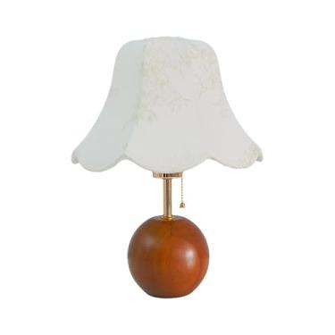 Imagem de Abajur de cabeceira Luminária de mesa cabeceira para quarto, ambiente estudo, retrô, madeira