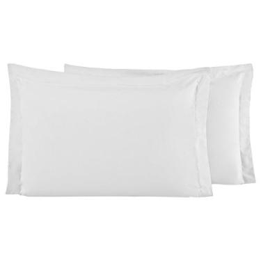 Imagem de Par de Fronhas 50x70 Percal 300 Fios Charme com Aba Americana - Linda 