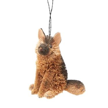 Imagem de The Bridge Collection Enfeite de pastor alemão Buri - Enfeite de Natal para cães primitivos de 10 cm - Decoração de Natal com animais