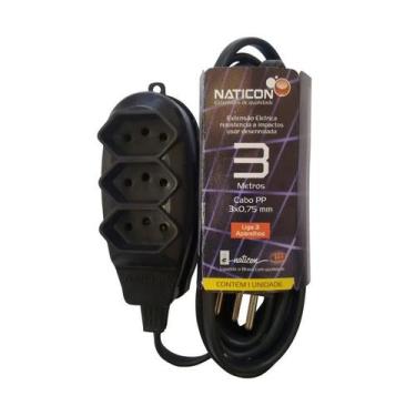 Imagem de Extensao 03m pp 2p+t 3saida natico - NATICON