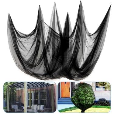 Imagem de Mosquiteiro extra grande de 19,8 x 3 m, rede de malha para proteção de plantas e pele de jardim, tela de insetos de pássaros, preta
