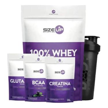 Imagem de Whey Protein 100% Pure + Creatina + Bcaa Drink + Glutamina + Brinde - 