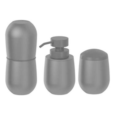 Imagem de Conjunto Kit Banheiro Lavabo 3 Peças Organização Pia Redondo