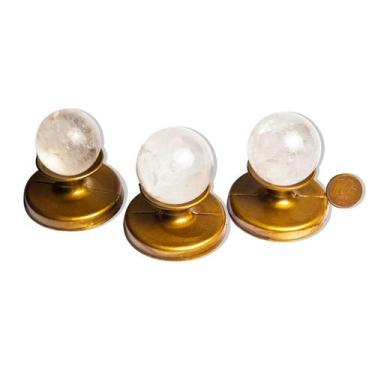 Imagem de 03 Esfera Cristal Pedra Natural 35 a 40mm 60 a 90g Tipo C - Cristaisde