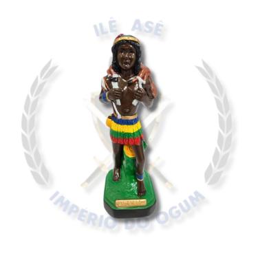 Imagem de Imagem Gesso Caboclo Caçador - 20Cm