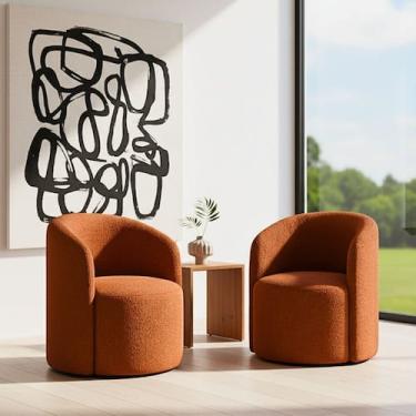 Imagem de Kit 02 Poltronas Curva Orgânica Nature Gaia Boucle Terracota - Montana