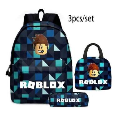 Imagem de Roblox 3 PCS Escola Mochila Lancheira Saco de Lápis 3PCS/SET - Lightbe