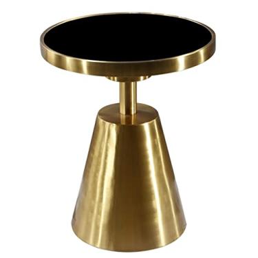 Imagem de Mesa de centro pequena mesa de centro mármore de aço inoxidável mesa de canto moderna minimalista mesa de canto redonda criativa pequena mesa de centro mesa de quarto (A)