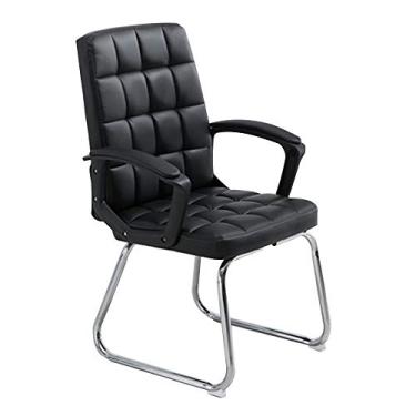 Imagem de Mesa de couro para computador, laço, pé, ergonômico, encosto alto, escritório, assento de couro PU, mesa de escritório para escritório, sala de reuniões