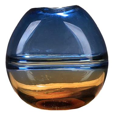 Imagem de Vaso de vidro, vaso colorido criativo simples moderno, vaso de decoração de flores de cimento, decoração de sala de estar (cor: D) (A)