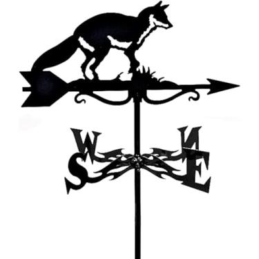 Imagem de Cata-vento, Indicador De Direção De Estaca De Jardim De Cena De Fazenda Retrô De Ferro De Metal, Fox