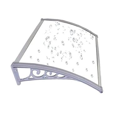 Imagem de Toldo arqueado para porta da frente, abrigo protetor de chuva para varanda de pátio ao ar livre, 60-150 cm (tamanho: 60 x 100 cm) (uma cor 60 x 60 cm)