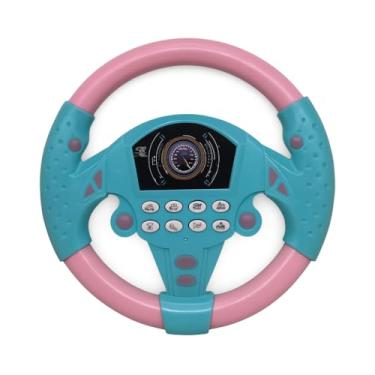 Imagem de Volante Infantil Interativo Musical Com Ventosa (Rosa)