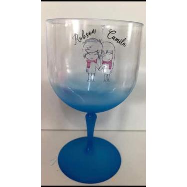 Imagem de Taças de Gin degradê  - Poliestireno , Azul, 77 gramas