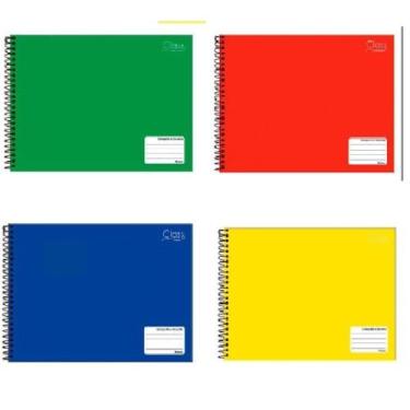 Imagem de Caderno de desenho, cores verde, vermelho,azul e amarelo 48 folhas - Z