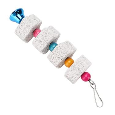 Imagem de RiToEasysports Brinquedos de Mastigar Papagaio, Brinquedos de Moagem de Bico de Pedra Mineral para Hamsters Papagaios e Animais Pequenos, Mantém Os Dentes Limpos e Envolve o Tempo de Jogo