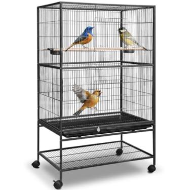Imagem de Gaiola Grande para Papagaios 132 * 52 * 79cm, Em Aço-carbono, Lacada, Gaiola Para Papagaios, e Que Permite Acomodar Muitas Aves Diferentes