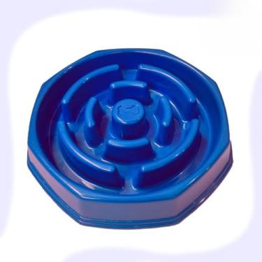 Imagem de Comedouro Lento Educativo para Cães - Comedouro Pet com Labirinto para Alimentação Controlada(Azul Grande)