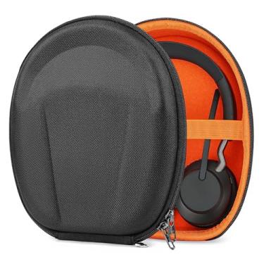 Imagem de Geekria Estojo protetor compatível com Jabra Elite45h, Evolve2 75/65/55/50/30, bolsa de substituição para transporte em viagem com armazenamento de cabos (preto)