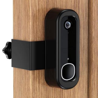 Imagem de Suporte de campainha antifurto compatível com campainha de vídeo Arlo 2K/HD (2ª geração), suporte de montagem ajustável sem perfuração para câmera Arlo Doorbell, acessórios para apartamentos, casa de